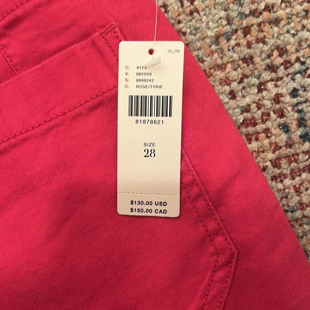 Anthropologie Colette Cropped Wide Leg Trouser by Maeve - Linen - Rose - Picture 5 of 8